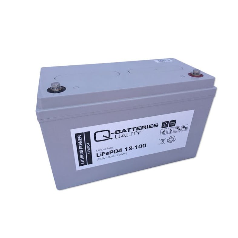Q-Batteries Lithium Akku 12-100 12,8V 100Ah 1280Wh LiFePO4 Lithium-Eisenphosphat