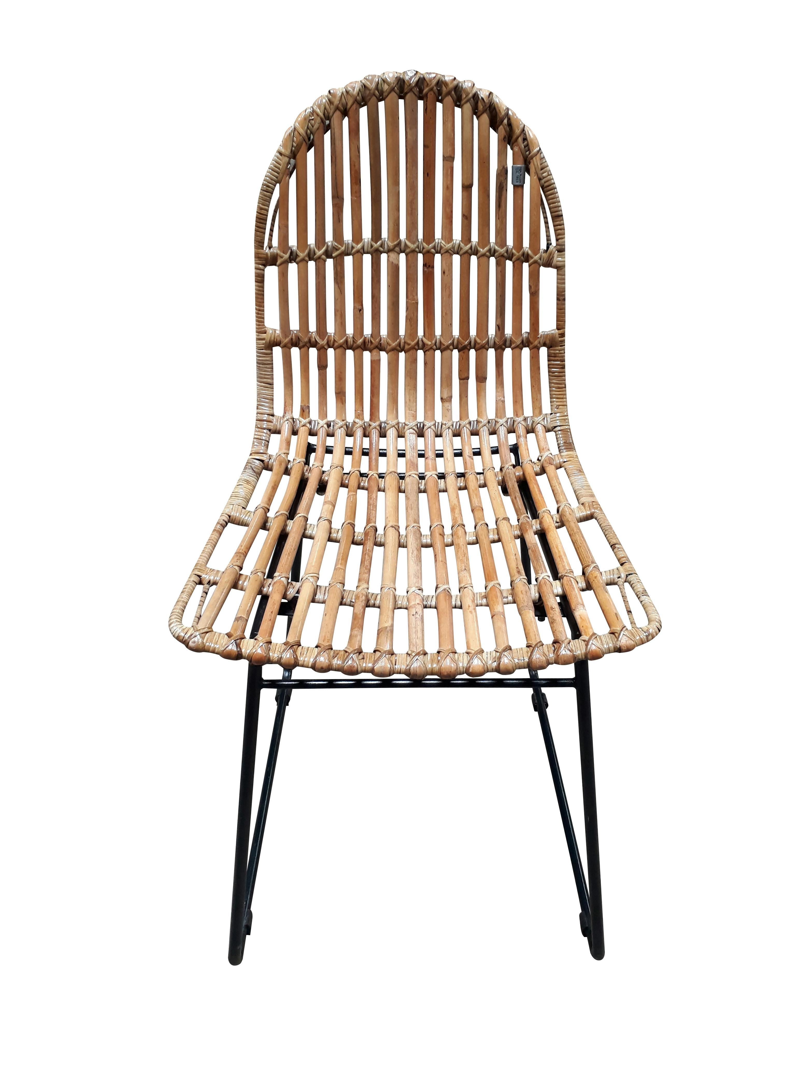 SIT Möbel Stuhl Tom Tailor 2er-Set | Sitzschale Rattan natur | Gestell  Metall schwarz | B 50 x T 60 x H 84,5 cm | 05338-01 | Serie RATTAN | METRO  Marktplatz