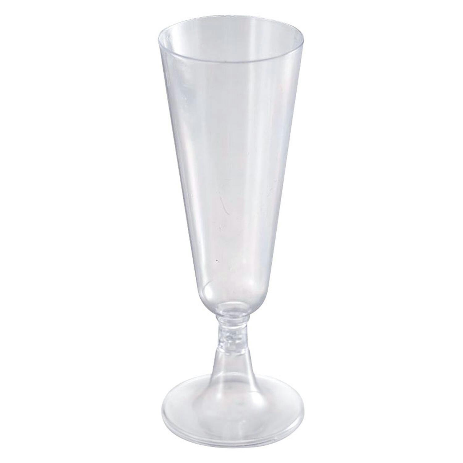 Einweg Glas Sektgläser Champagnergläser Sekt Wein Plastikglas Trinkbecher 