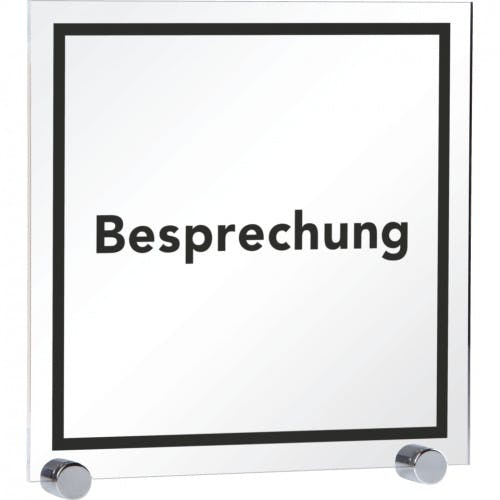 Schild I Türschild Piktogramm Besprechung, Acryl, 150x150mm, inklusive
