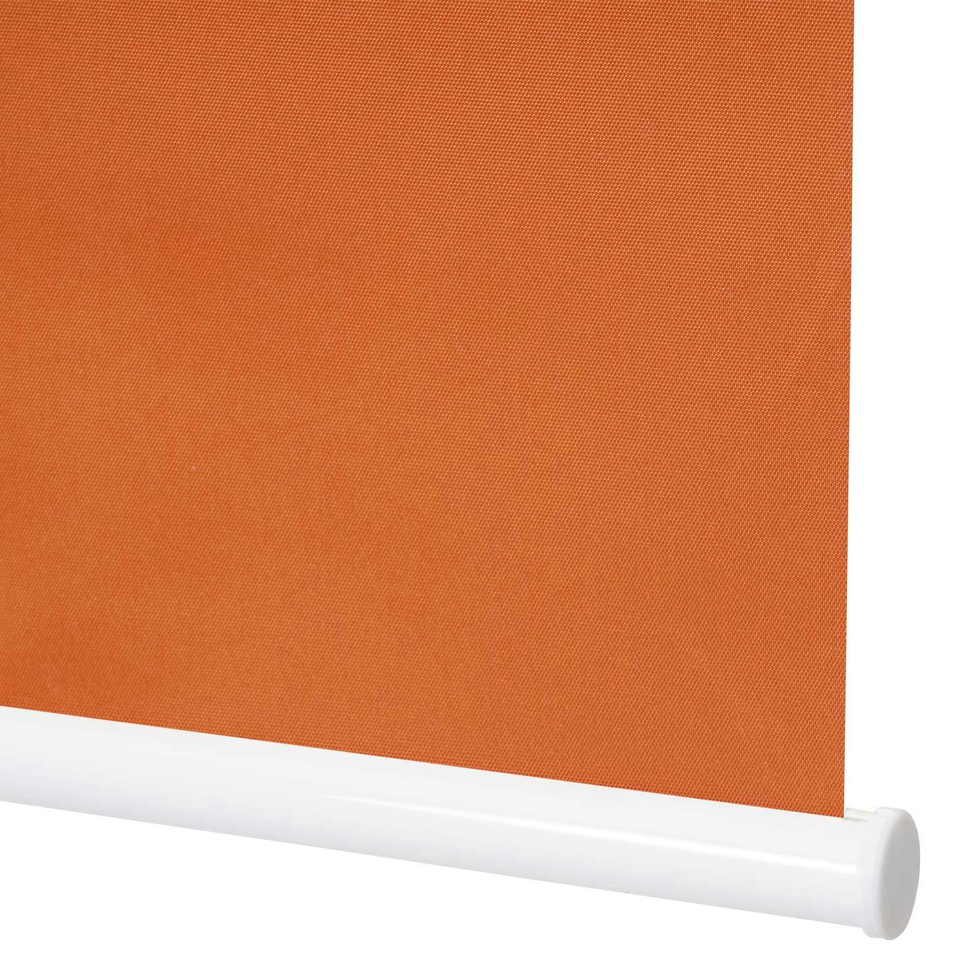 Rollo HWC-D52, Fensterrollo Seitenzugrollo Jalousie, 70x230cm Sonnenschutz  Verdunkelung blickdicht ~ orange