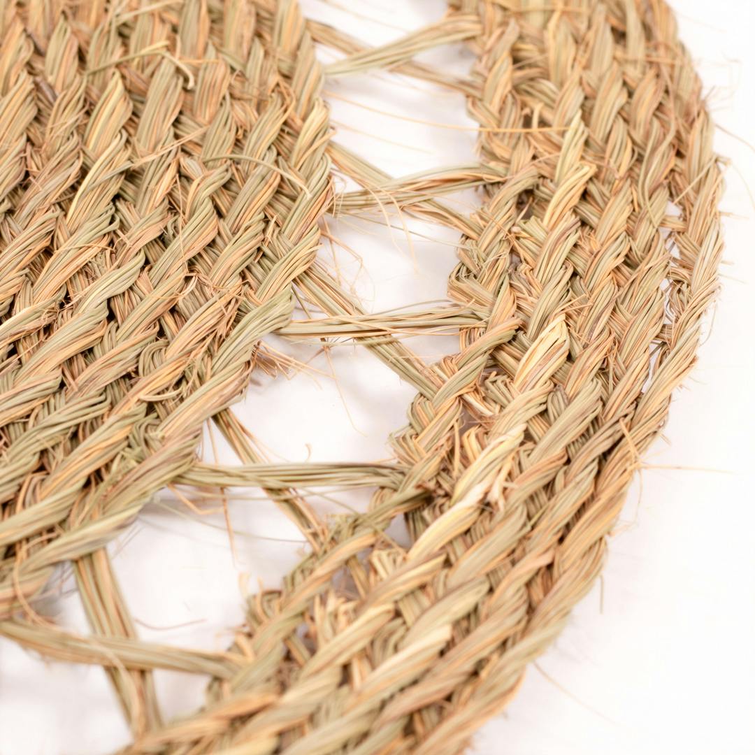 Alfombra Redonda Esparto Túnez 120 Cm D&l Makro