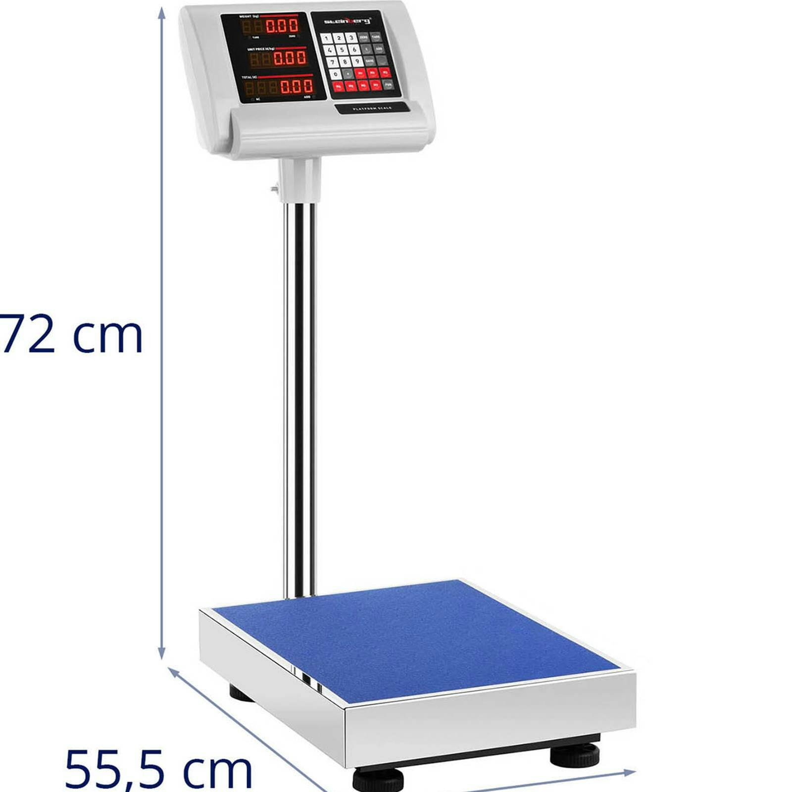 Balance Plateforme - 600 Kg / 0,1 Kg - 40 X 30 Cm - à Roulettes - Avec écran LCD