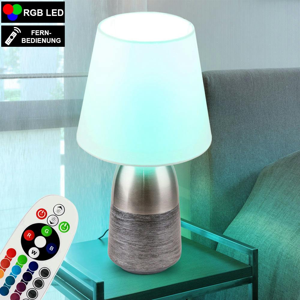 LED RGB Design Chrom Schlaf Zimmer Decken Lampe Glas Kugel Leuchte Fernbedienung 