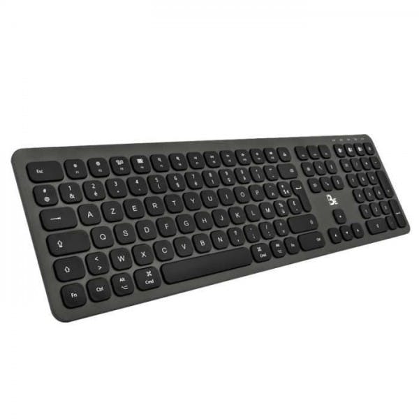 Pack Clavier et souris sans fil - BLUESTORK - PACK-MINI/FR - Ultra compact  - Noir - ADMI