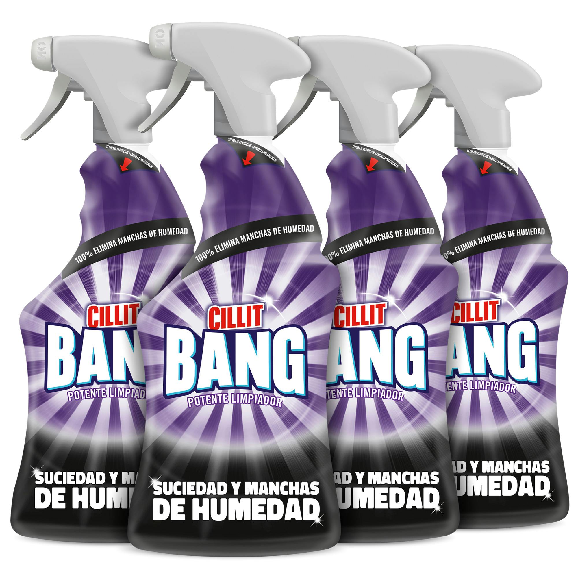 3 Botellas de Cillit Bang en Spray contra suciedad, manchas de moho y  humedad (3x750ml) por sólo 11,00€.