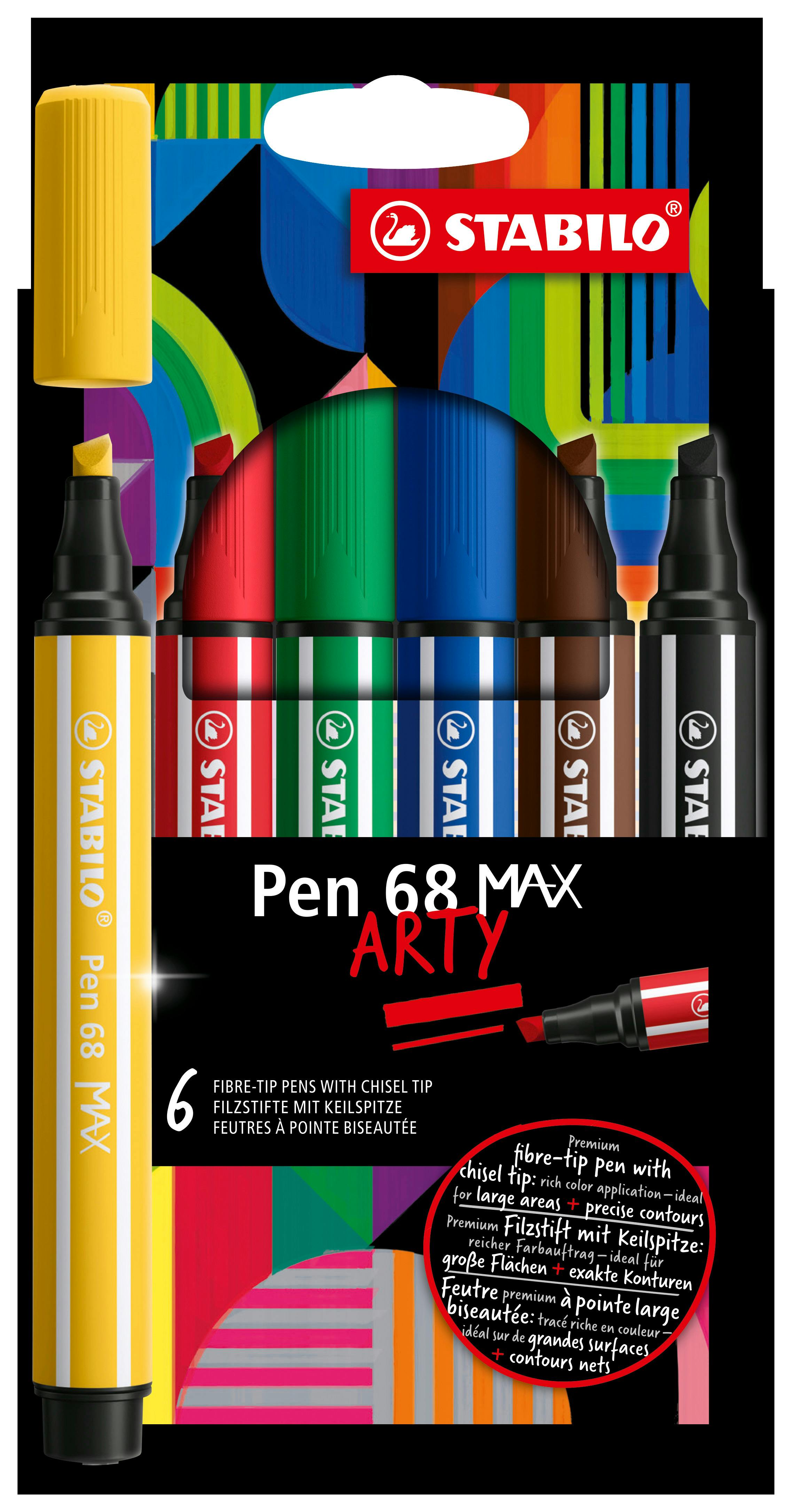 STABILO Pen 68 - stylo feutre premium - ColorParade - rouge/bleu