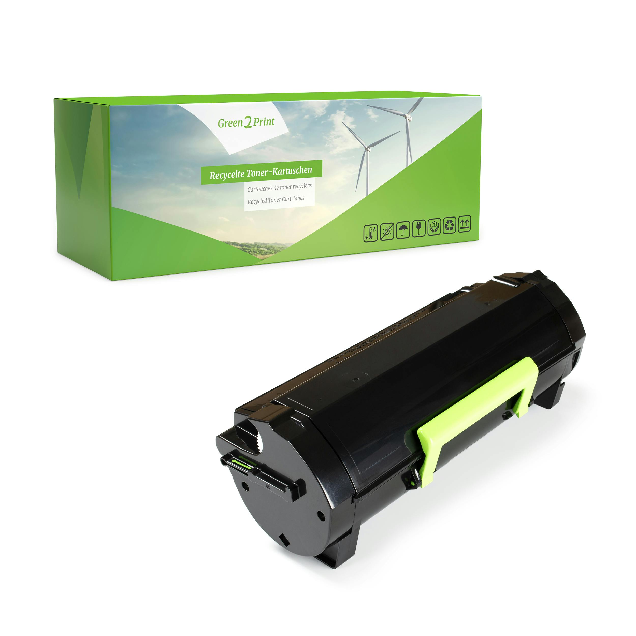 Green2Print Toner Schwarz 2500 Seiten Ersetzt Lexmark 60F200E, 602E ...