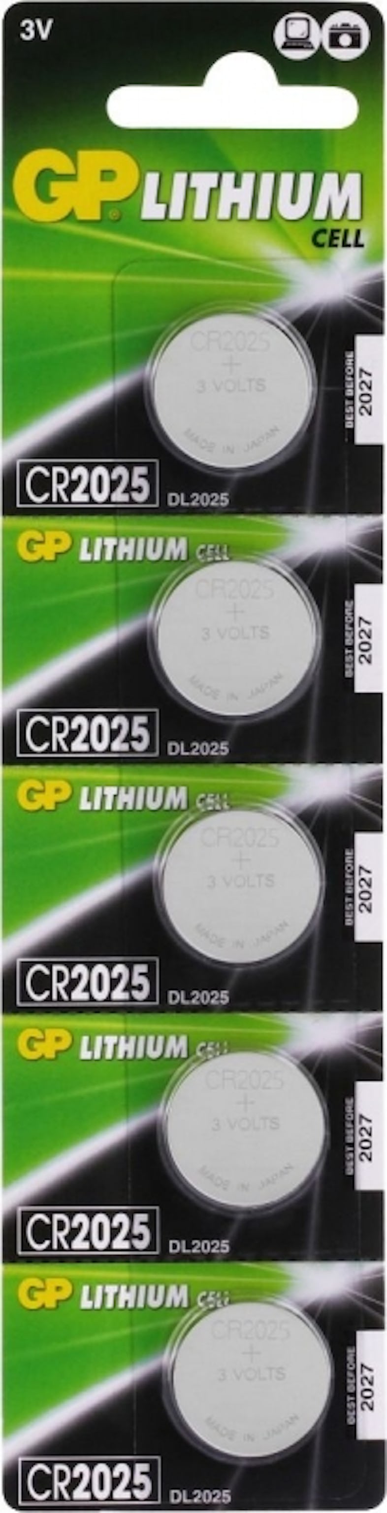 GP Xtra CR2025 Pilas de Botón Litio 3V 10 Unidades