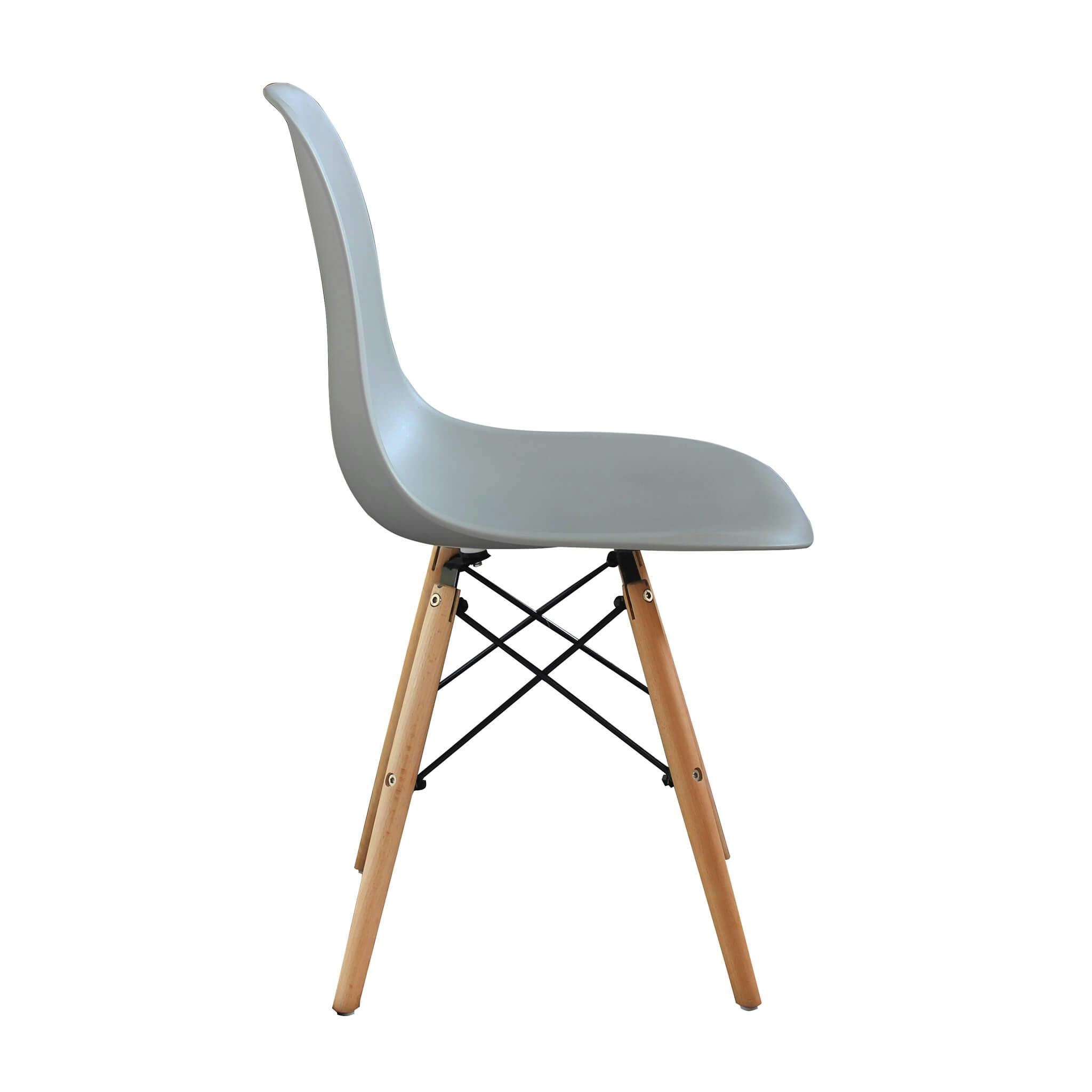 Milani Home JULIETTE set di 4 sedie moderne con gambe in legno colore  Grigio