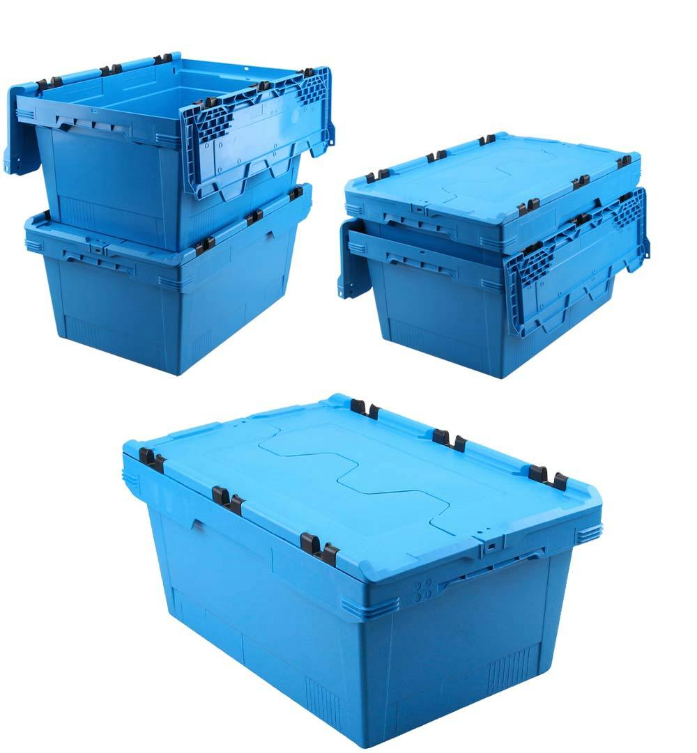 blau Mehrwegbehälter/Versandbehälter mit Deckel LxBxH 400x300x305 mm 25 l 
