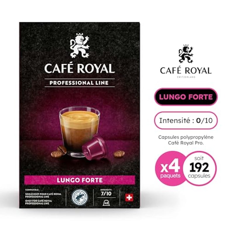 Café en Dosettes - Café Royal Pro, 6 x 50 - Compatibles avec les Machines  à café Nespresso®* Professional - Saveur Lungo Forte BIO