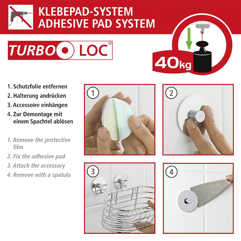 WENKO Turbo-Loc® Toilettenpapierhalter mit Deckel | Orea M. Black Marktplatz METRO