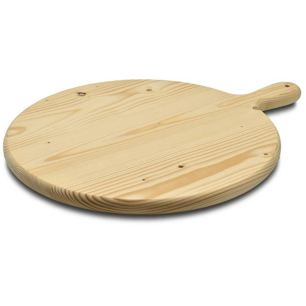 Tagliere in legno per pizza con manico diametro 40 cm