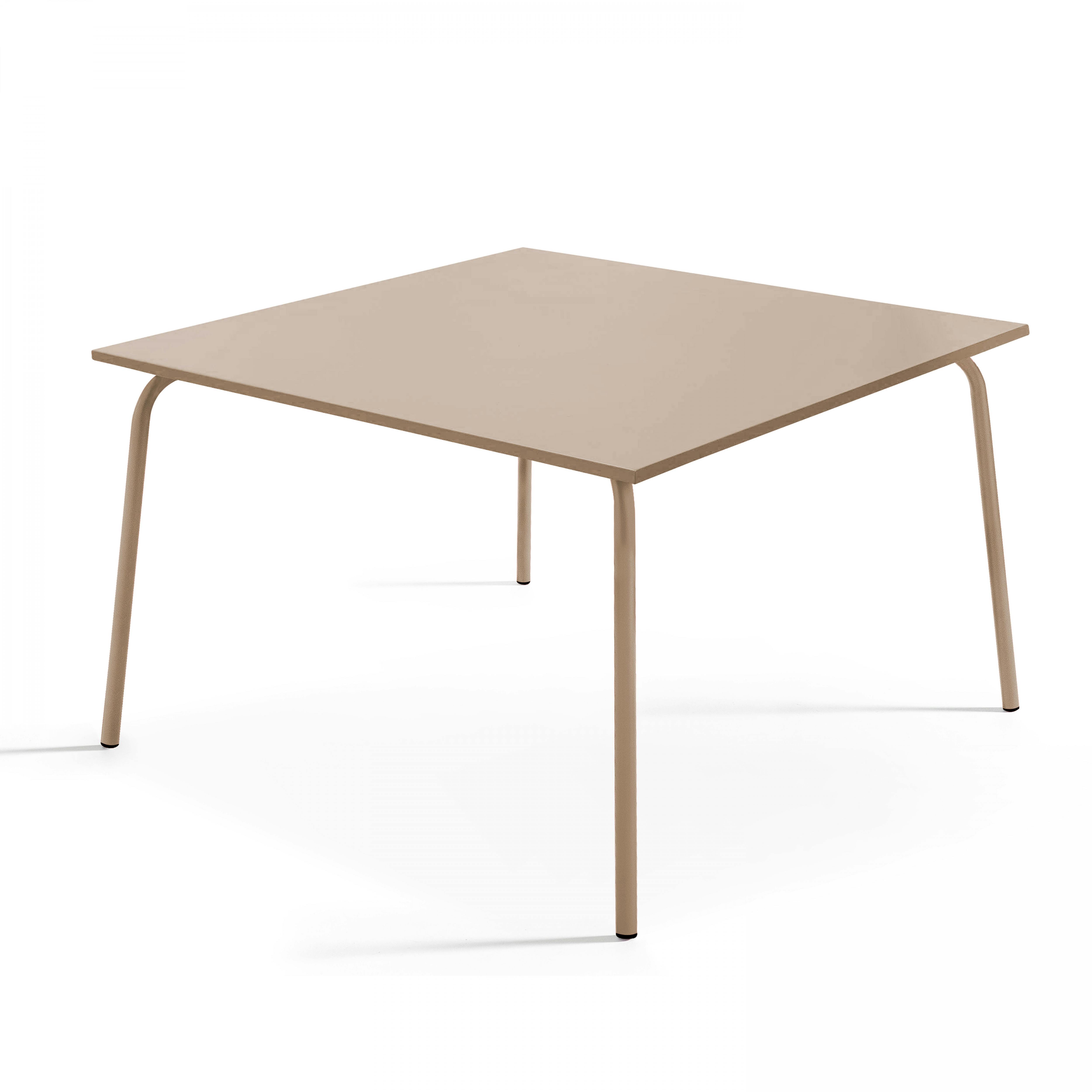 Table de terrasse carrée en acier taupe - Oviala | METRO Markets