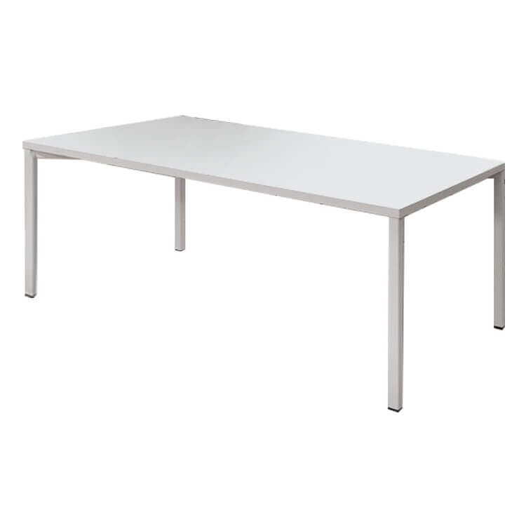 Milani Home OCEANUS tavolo da pranzo di design moderno industrial cm 55 x  90 x 45 h colore Bianco