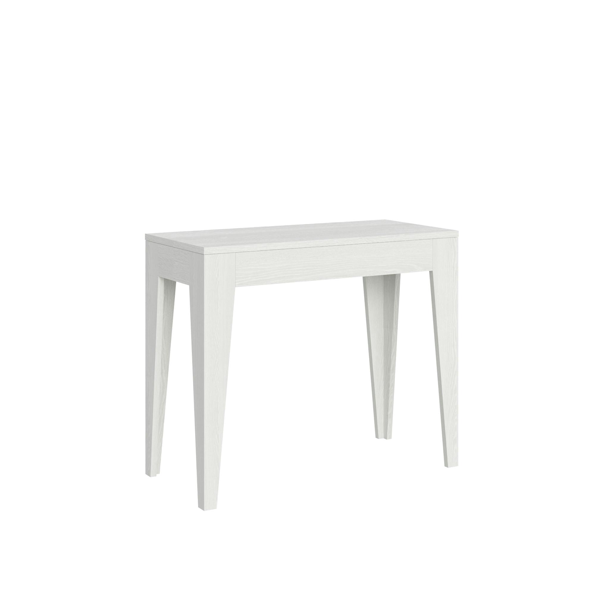 Emy consolle allungabile 90x42-302cm tavolo cucina sala pranzo bianco