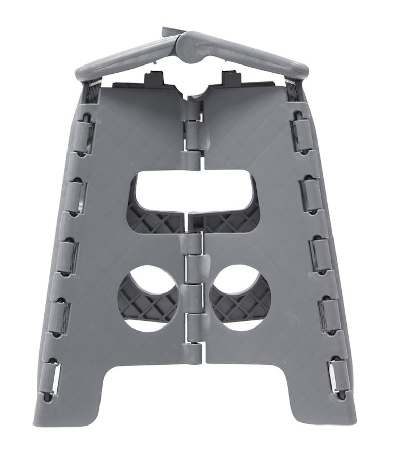 DURHAND Escalera Plegable de Aluminio con Bandeja Magnética Escalera de 4  Peldaños Carga 150 kg 44x89x143 cm Plata