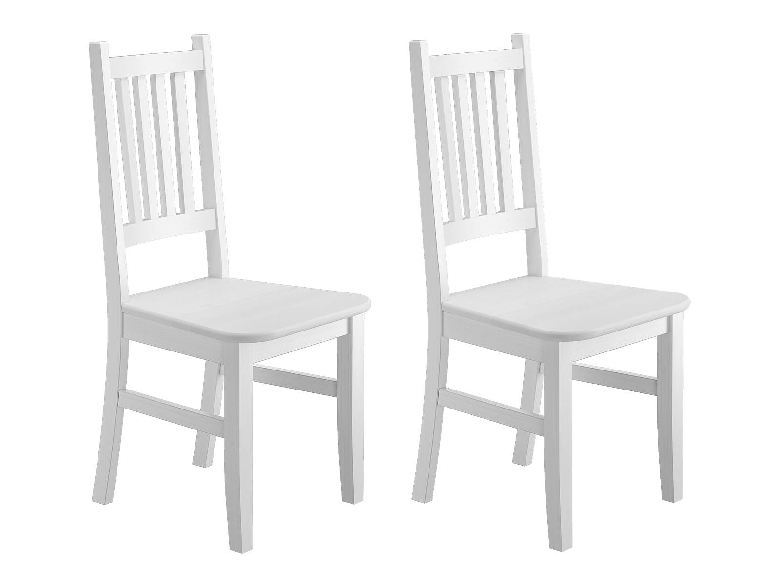 Weißer Küchenstuhl Massivholzstuhl Esszimmerstuhl Stuhl Eris Kiefer 90