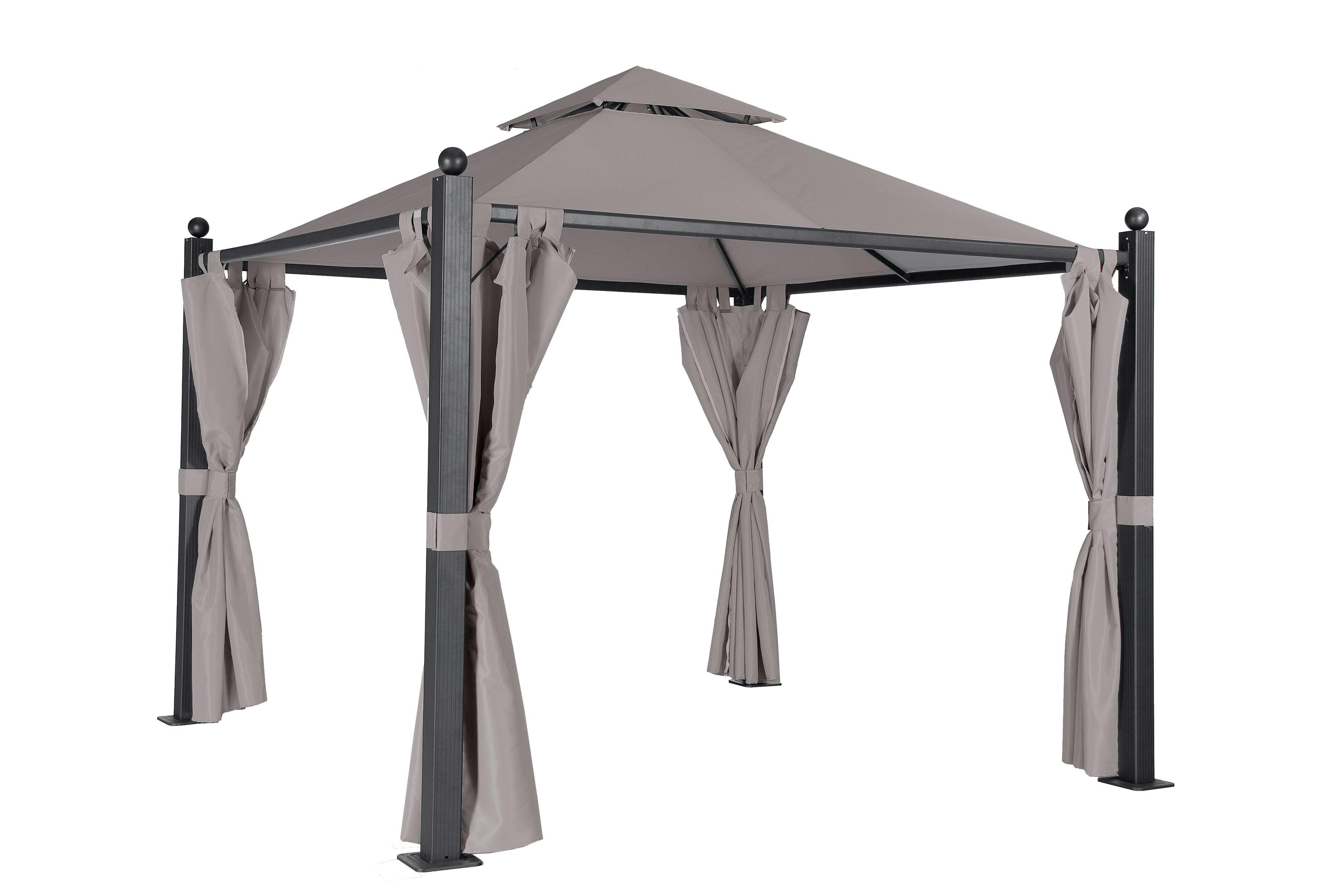 Tarrington House Pavillon Fedora, Aluminium/ Stahl/ Polyester, 3 x 3 x