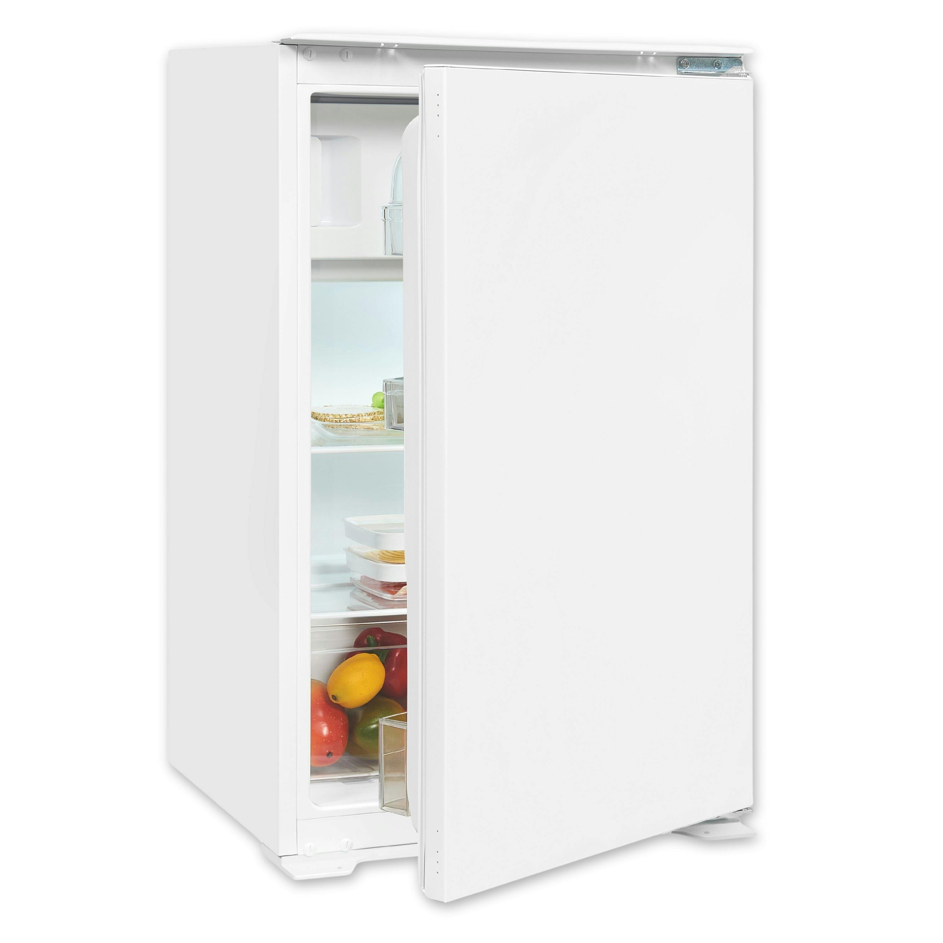 Exquisit Einbaukühlschrank mit Gefrierfach, 118 Liter Nutzinhalt, Einbaukühlschrank 88cm, Einbaugerät, 4-Sterne-Gefrierfach, EKS5131-4-E-040E weiss Exquisit Einbaukühlschrank mit Gefrierfach, 118 Liter Nutzinhalt, Einbaukühlschrank 88cm, Einbaugerät, 4-Sterne-Gefrierfach, EKS5131-4-E-040E weiss