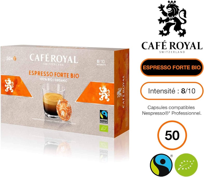 Café Royal Espresso Bio 100 Capsules pour Cafetière à Café