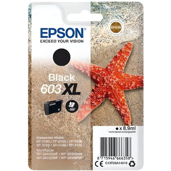 EPSON Cartouche d'encre 603 XL Noir - Etoile de mer (C13T03A14010