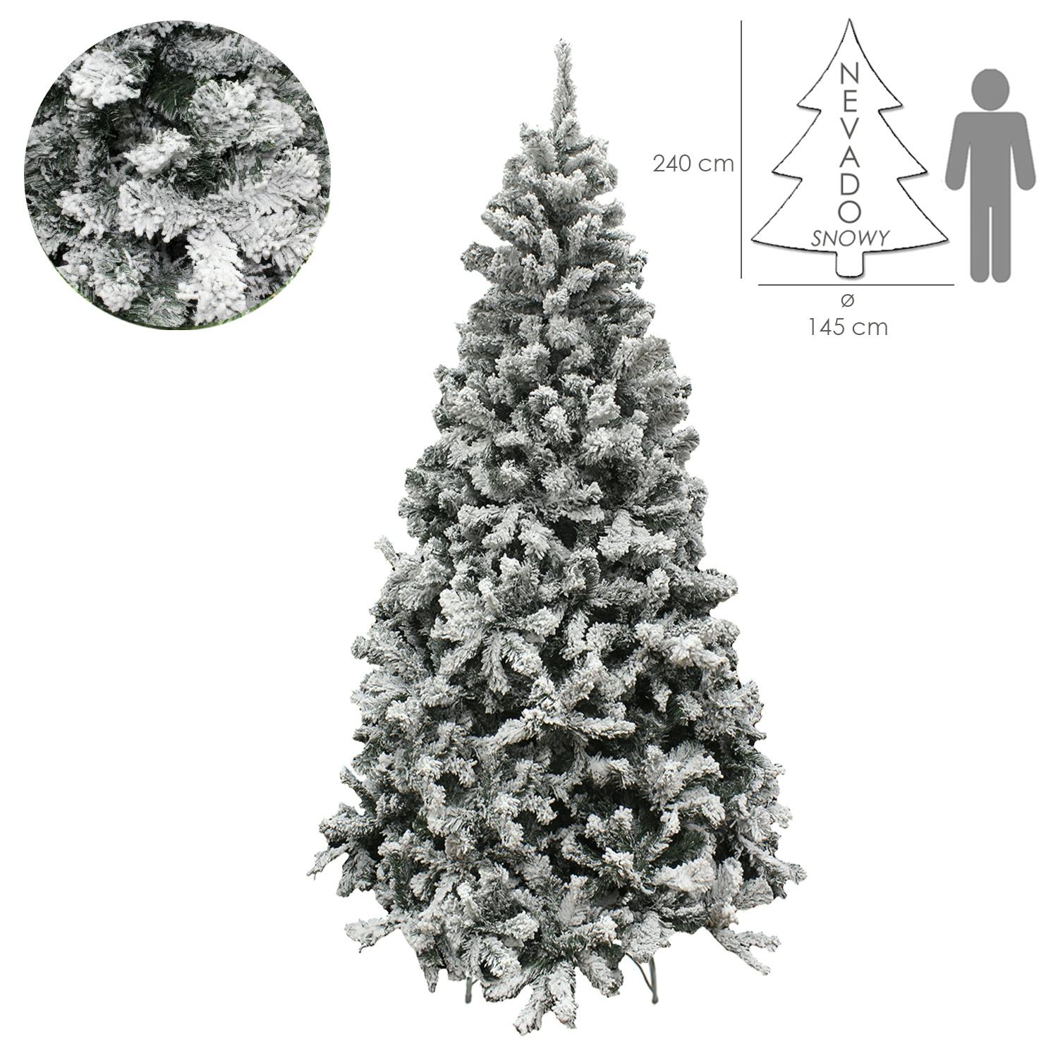 Árbol De Navidad Nevado 240 cm. 1500 Ramas. Hojas De PVC Con Nieve  Artificial | MAKRO Marketplace