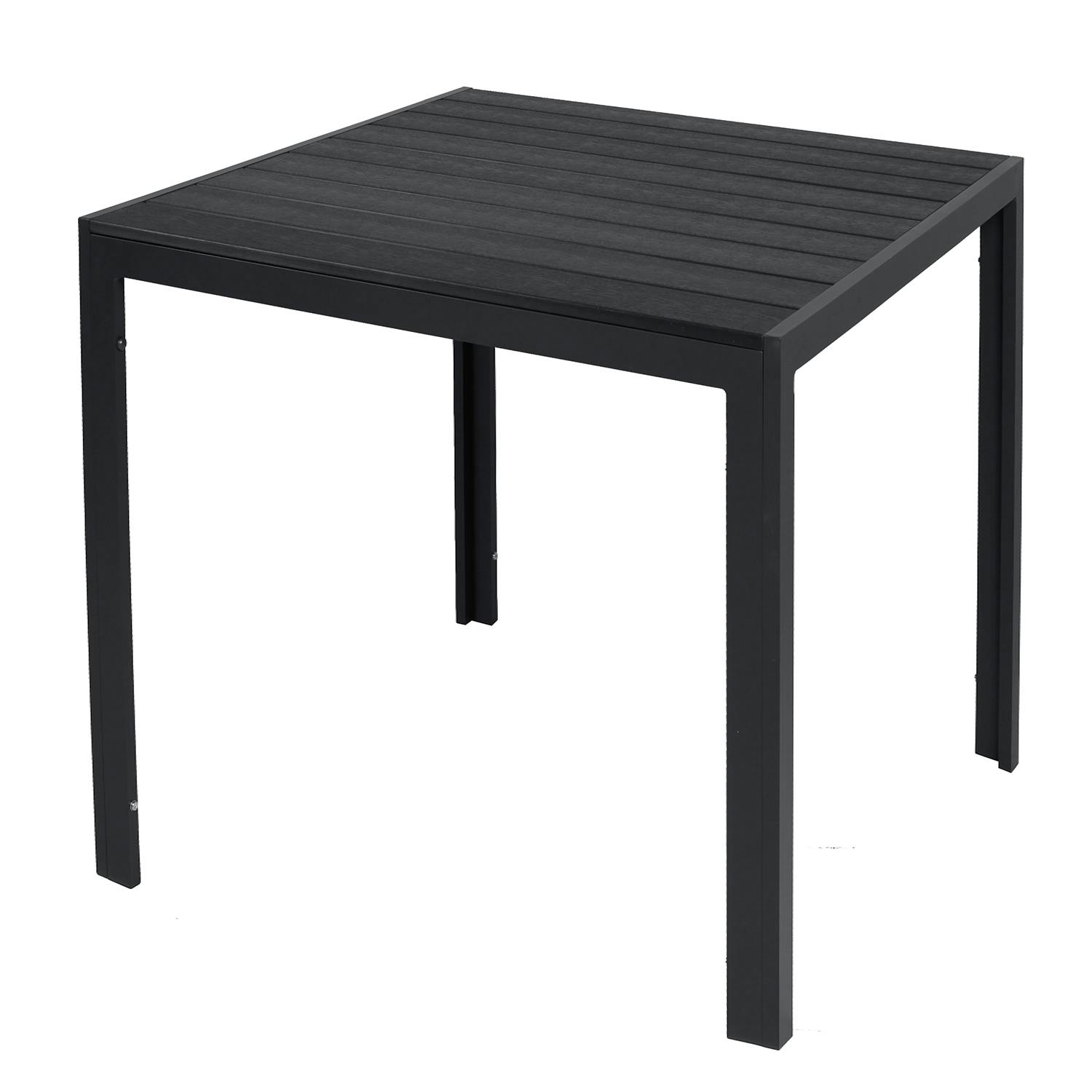 Gartentisch Non-Wood anthrazit Aluminium schwarz | / METRO und 90x90cm Marktplatz