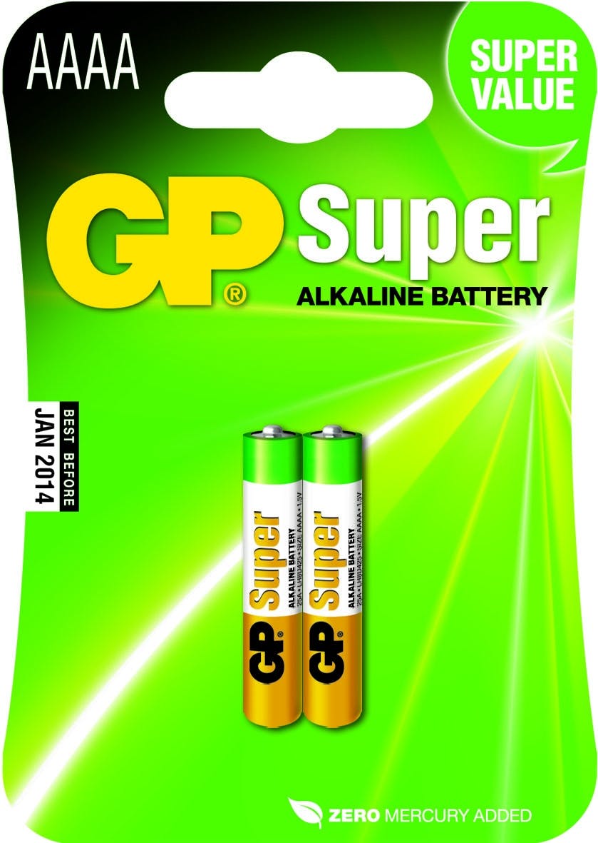 Blister 2 piles AAAA - SUPER Alkaline GP
