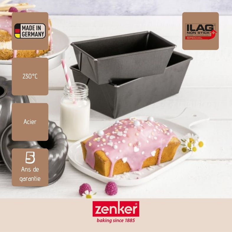 Lot de 4 mini moules à cakes 16 cm Zenker Special Mini Zenker