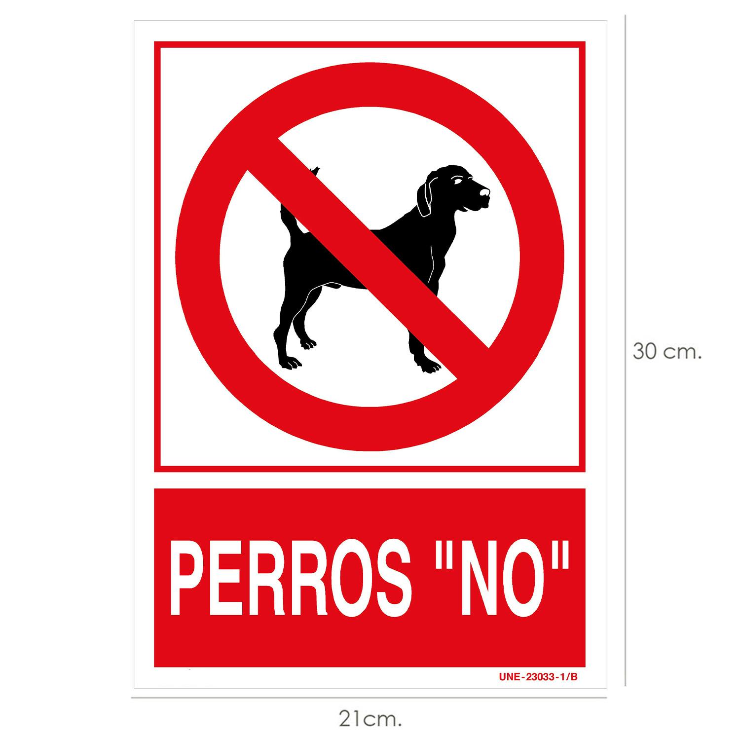 Cartel Señal Perros 