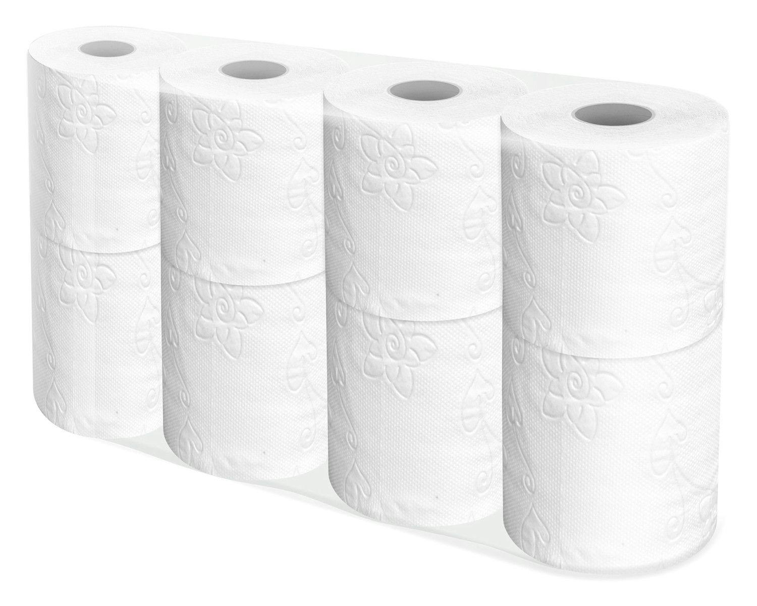 Toilettenpapier 8 Rollen Lucky professional 3-lagig hochweiß 250 Blatt  Rolle 