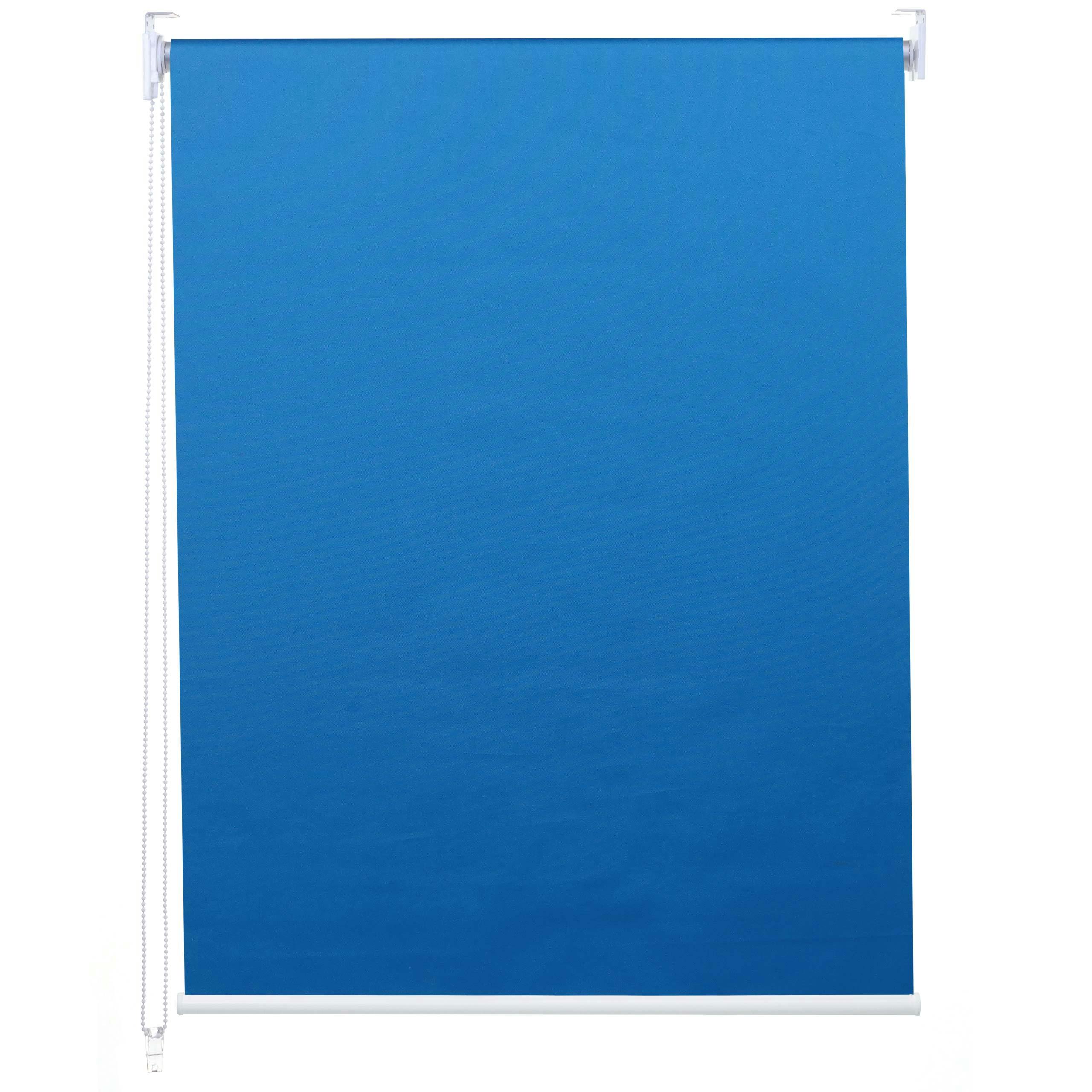Rollo HWC-D52, Fensterrollo Seitenzugrollo Jalousie, 100x160cm Sonnenschutz  Verdunkelung blickdicht ~ blau