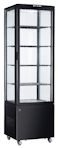 METRO Professional Kühlvitrine GGC3270B, Kunststoff/Glas, 52 x 47 x 189.5 cm, 270 L, Umluftkühlung, 300W, verstellbare Regale, schwarz