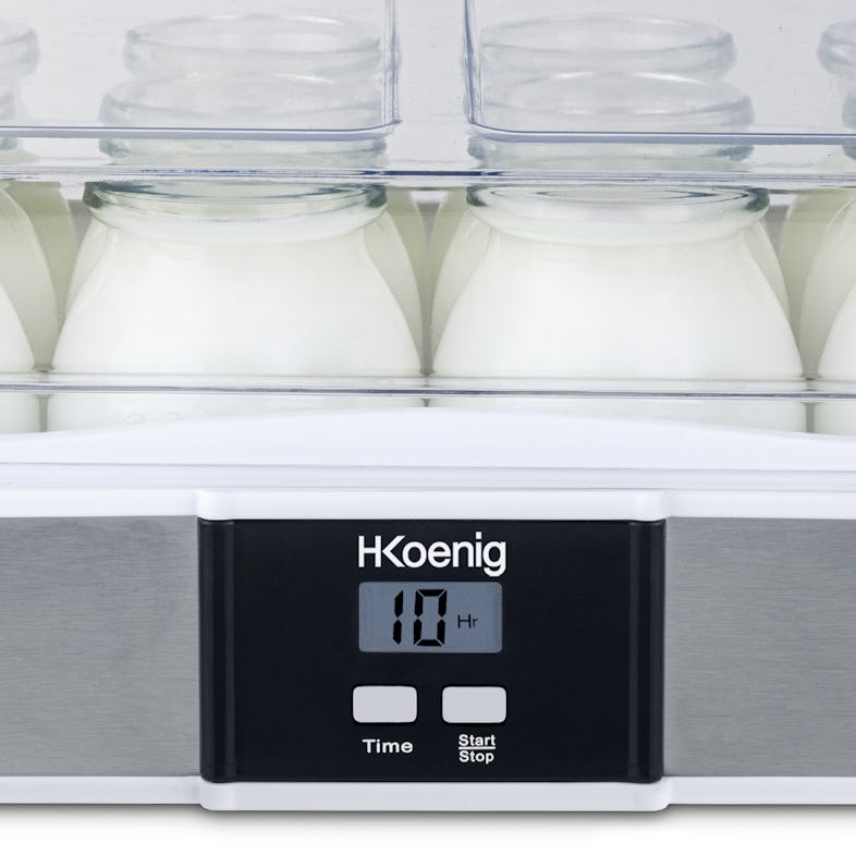 Yogurtera con 12 tarros de 200ml, 21W