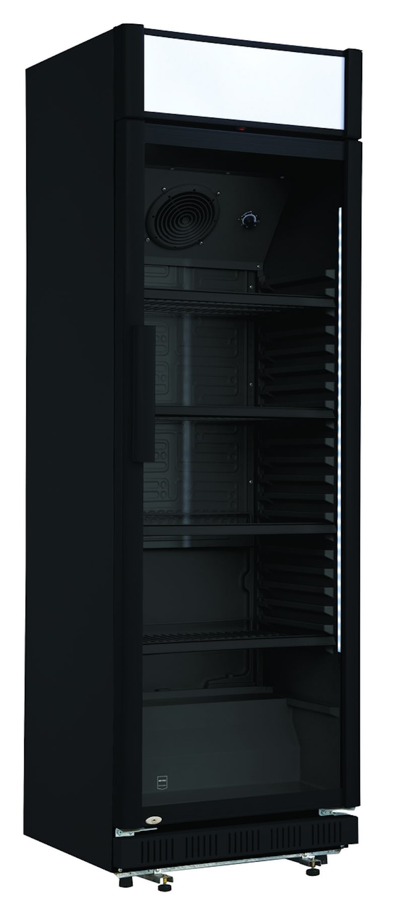 METRO Professional Frigorifíco para bebidas GPC1088, metal/cristal, 43 x 49  x 83 cm, 88 L, refrigeración estática, negro