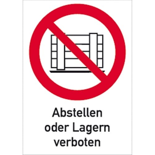 Schild Abstellen Oder Lagern Verboten, Kombischild, Alu, 131x185 Mm | METRO