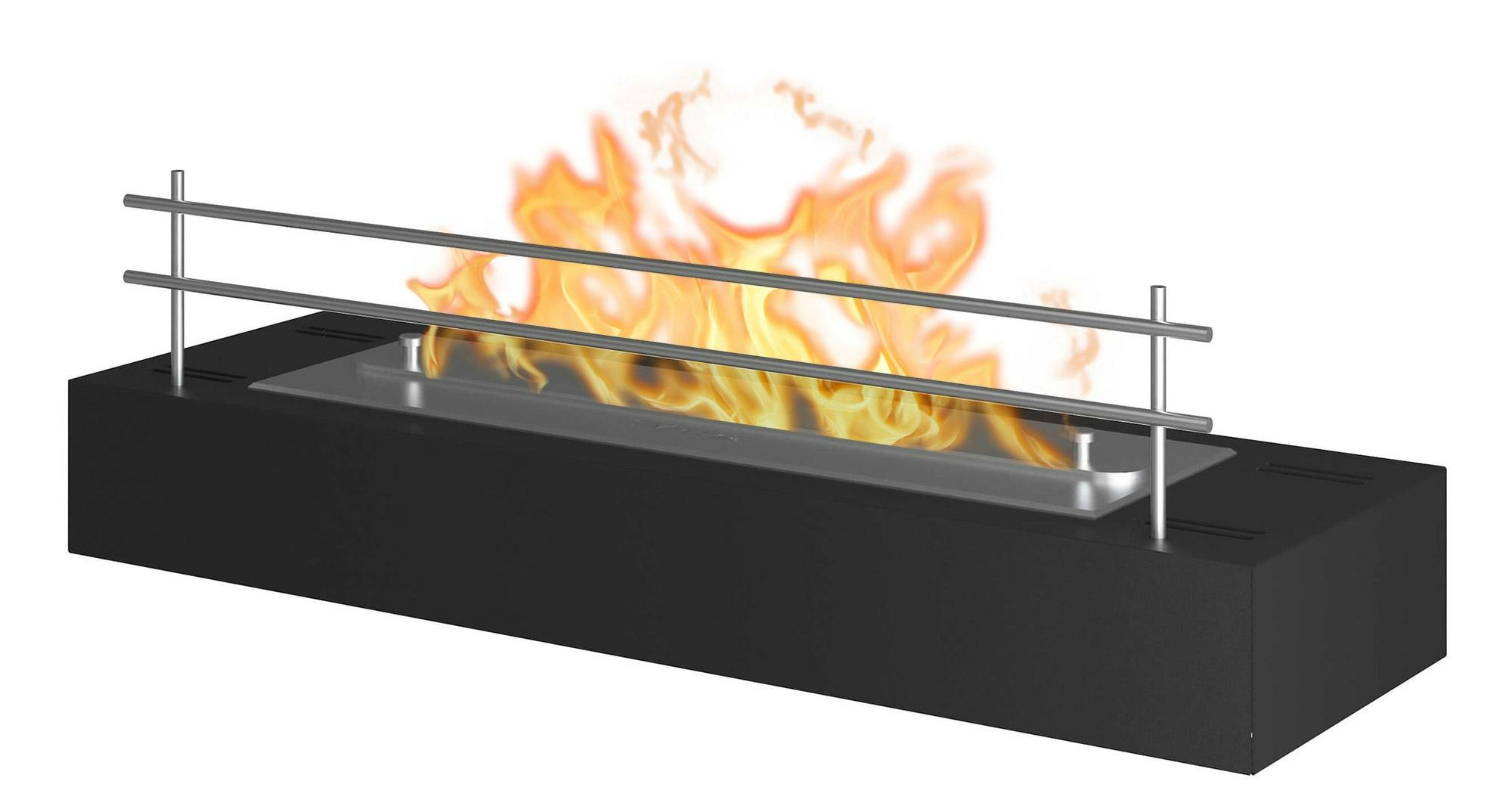 KISKVV Camino Bioetanolo Da Tavolo, Fuoco Da Tavolo Portatile Elegante Con 2 Camere Di Combustione, Docolare A Bioetanolo In Cemento Per Feste
