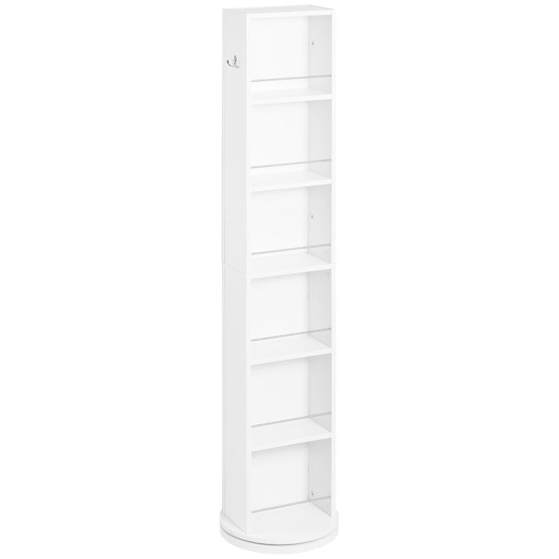 kleankin Columna de Baño Armario Alto Auxiliar con Estantes Ajustables para  Ducha Aseo Dormitorio 30x33x165 cm Blanco