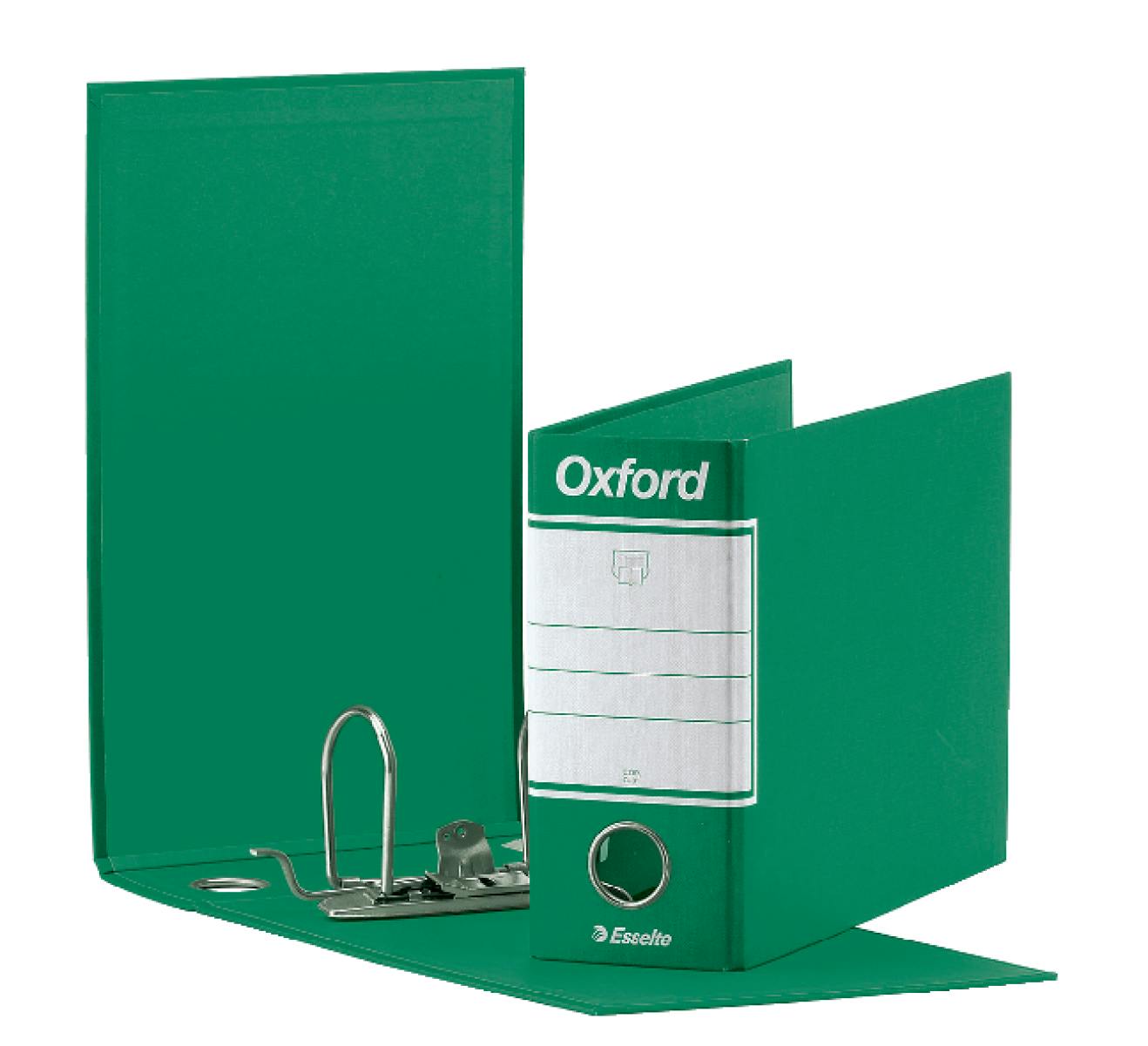 Esselte G81 OXFORD Raccoglitore con Meccanismo N.1 in Formato Memorandum con  Dorso da 8 cm – Verde, 6 pezzi, 390781180