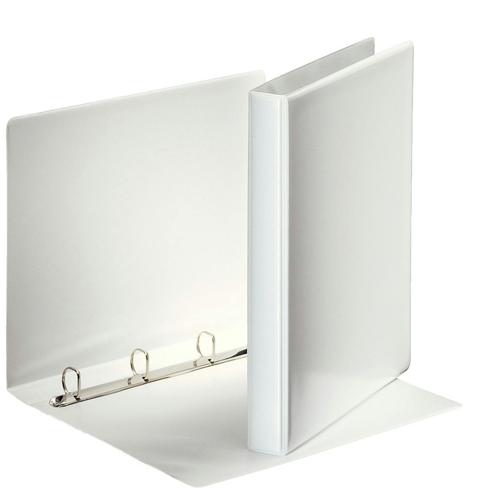 Esselte Essentials panorama binder personalizzabile ad anelli 4-20-D,  Formato 22 x 30 cm, Bianco, Confezione da 10, 49701