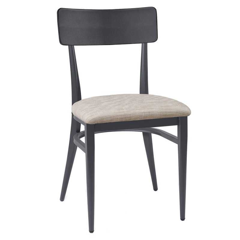 Silla cafeteria asiento tapizado IM188-T Grafito | MAKRO Marketplace