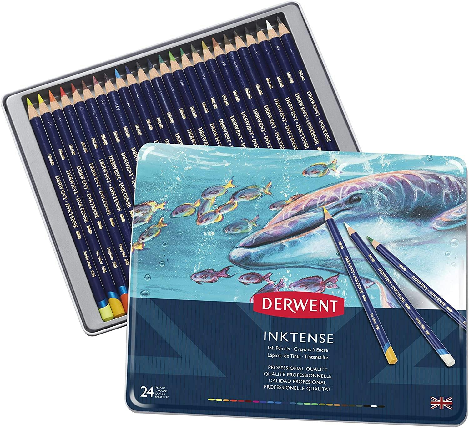 Derwent Artists Set di 12 Matite Colorate per Disegnare e Colorare, Ideali  per Sfumature e Stratificazioni, Astuccio in Metallo Incluso, Qualità  Professionale : : Cancelleria e prodotti per ufficio