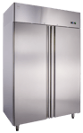 METRO Professional Kühlschrank GRE1400, Edelstahl, 131.4 x 80.5 x 206.5 cm, 940 L, Luftkühlung, 350 W, mit Schloß, silber