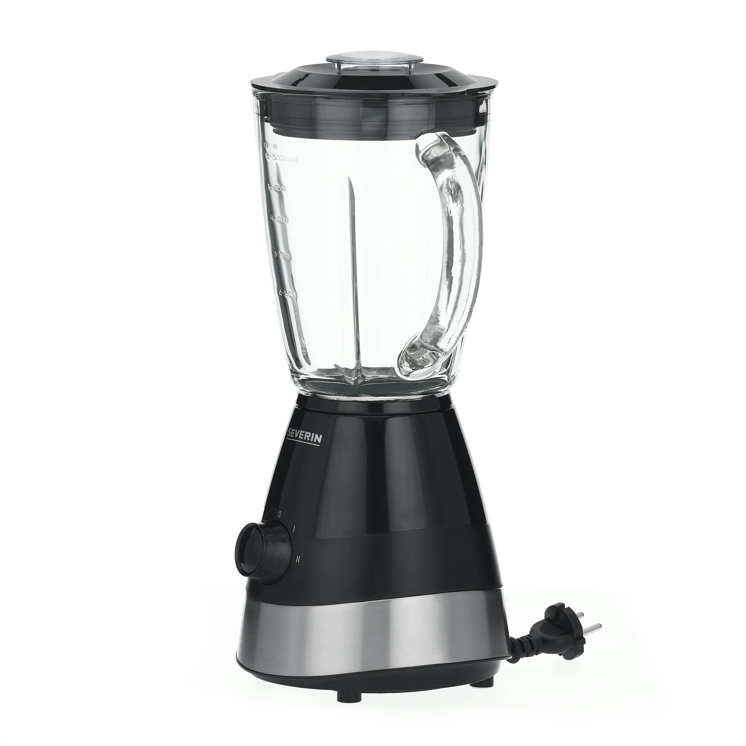 SEVERIN Blender, 550 W., 1,5 L., glazen kan, zwartrvs Makro