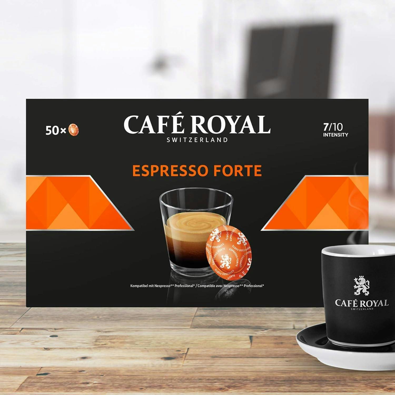 Café en Dosettes - Café Royal Pro, 3 x 50 - Compatibles avec les Machines  à café Nespresso®* Professional - Saveur Espresso Forte BIO