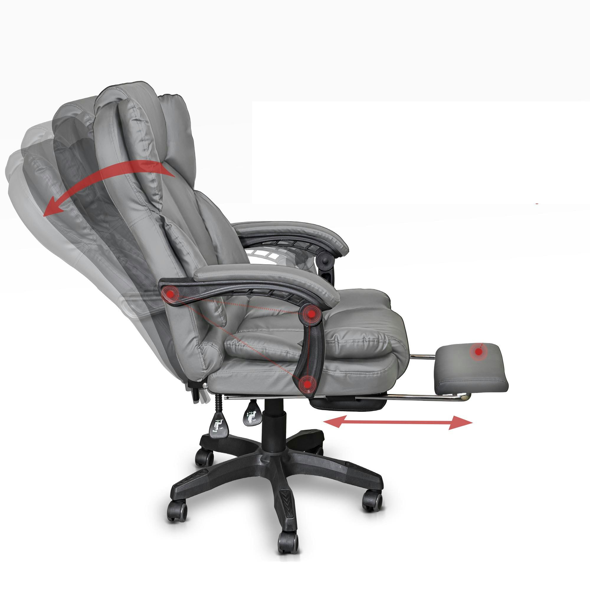Schreibtischstuhl Bürostuhl Gamingstuhl Racing Chair Chefsessel mit Fußstütze 