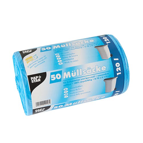 Starpak 25 Müllsäcke, LDPE 120 L 110 Cm X 70 Cm Blau