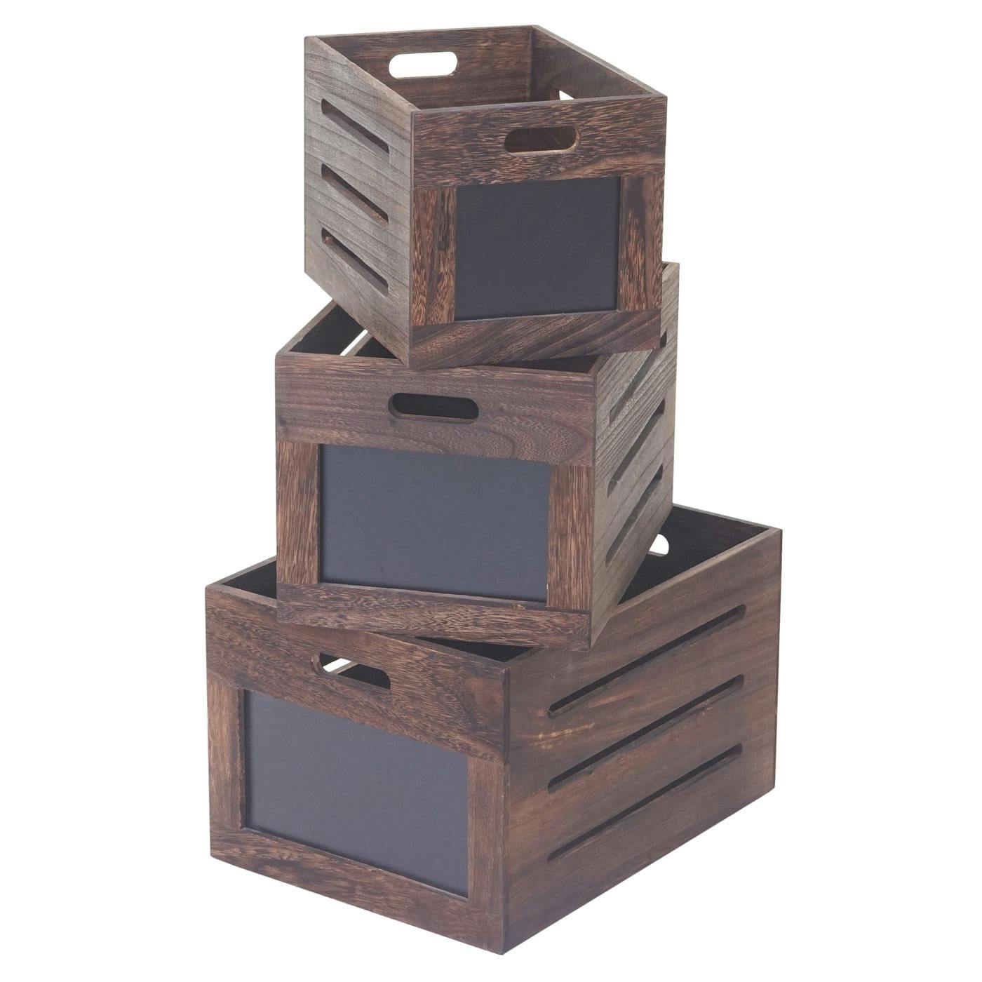 Set 3 cajas almacenaje vintage madera  Comprar online Embargosalobestia -  Embargosalobestia